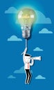 Vector of Lightbulb Business Balloon Idea