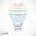 Vector lightbulb for infographic.