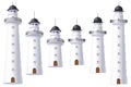 Vector Lighthouse, light house, beacon set Royalty Free Stock Photo