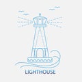 Vector lighthouse logo