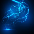 Vector lightning flash strike background Royalty Free Stock Photo