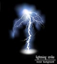 Vector lightning flash strike background Royalty Free Stock Photo