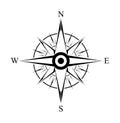 Compass Line Art Illustration Symbol Perfect Royalty Free Stock Photo