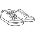 Vector Line Art Skaters Shoes