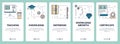 Vector line art web and mobile app template set