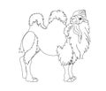 Vector line cartoon animal clip art Royalty Free Stock Photo