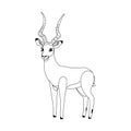 Vector line cartoon animal clip art Royalty Free Stock Photo