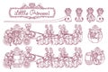 Vector line Cinderella carriage Royalty Free Stock Photo