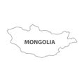 Abstract line background with Map of Mongolia vector in eps.10