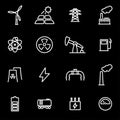 Vector line energetics icon set