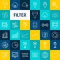 Vector Line Filter Icons