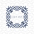 Vector line frame design elements for logos,ornament and decoration Royalty Free Stock Photo