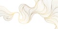 Vector line gold background, luxury design texture. Flow elegant curve graphic. River, ocean dynamic banner