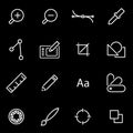 Vector line graphic design icon set Royalty Free Stock Photo