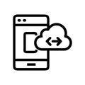 Cloud Native App Icon â Mobile Cloud Software Vector Design Royalty Free Stock Photo