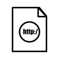 Vector line icon computer icon on the website represents modern technology and the internet. Http in the browser address bar