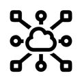 Decentralized Cloud Network Icon â Blockchain Storage Vector Illustration Royalty Free Stock Photo
