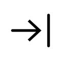 Vector line icon direction arrow to point navigation graphic shows the way on a map. Marker on the street marks the location of