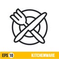 Vector line icon kitchenware Royalty Free Stock Photo