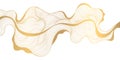 Vector line luxury golden waves, abstract background, elegant pattern. Line design for interior design, textile, texture