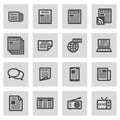 Vector line news icons set Royalty Free Stock Photo