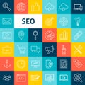 Vector Line SEO Icons