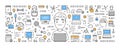 Vector line web concept for programming Royalty Free Stock Photo