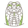 Vector Linear Art Cobra Illustration Icon Isolated Royalty Free Stock Photo