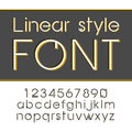 Vector linear font - simple and minimalistic alphabet in line style Royalty Free Stock Photo