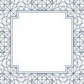 Vector Linear Geometry Background with Frame Royalty Free Stock Photo