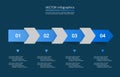 Vector lines arrows infographic. Royalty Free Stock Photo