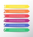 Vector lines arrows infographic. Royalty Free Stock Photo