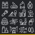 Vector lines icons pack collection Royalty Free Stock Photo