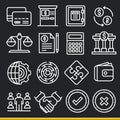 Vector lines icons pack collection Royalty Free Stock Photo