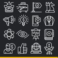 Vector lines icons pack collection Royalty Free Stock Photo