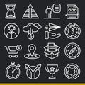 Vector lines icons pack collection Royalty Free Stock Photo
