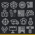 Vector lines icons pack collection