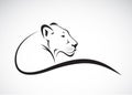 Vector of a lion female design on white background. Royalty Free Stock Photo