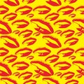 Vector LIP background pattern RED AND YELLOW