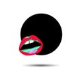 Vector lipstick red lips mouth female illustration makeup desire