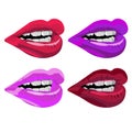 Vector lipstick red lips mouth female illustration makeup desire beauty