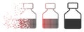 Dispersed Pixel Halftone Liquid Bottle Icon Royalty Free Stock Photo
