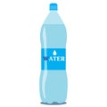 Vector 1 litre bottle of pure water on a white background Royalty Free Stock Photo