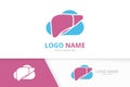 Vector liver and cloud logo combination. Unique organ and storage logotype design template.