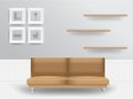 Vector living room interior concept Royalty Free Stock Photo