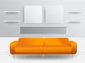 Vector living room interior concept Royalty Free Stock Photo