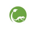 Vector lizard logo template Royalty Free Stock Photo
