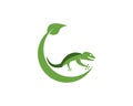 Vector lizard logo template Royalty Free Stock Photo