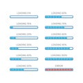 Vector loading bar. Royalty Free Stock Photo