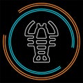 Vector lobster symbol - crawfish seafood